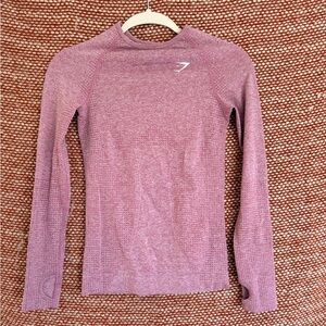 Gymshark Vital Seamless Purple Full Length Long Sleeve, Size Medium